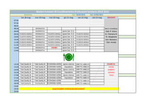 Master Funzioni di Coordinamento Professioni Sanitarie 2014-2015