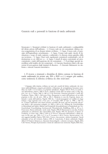 Garanzie reali e personali in funzione di tutela ambientale