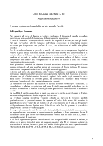 Lettere - Università degli studi di Genova