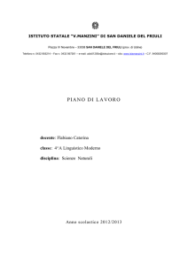 piano di lavoro - ISIS "Manzini"