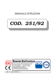 COD. 251/92 - Rowan Elettronica Srl
