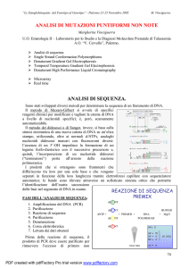 analisi di mutazioni puntiformi non note