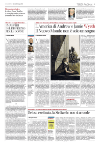 L`America di Andrew e Jamie Wyeth Il Nuovo Mondo non è solo un