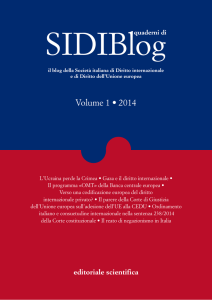 Volume 1 • 2014 - Società Italiana di Diritto Internazionale