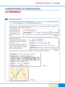 laboratorio di matematica la parabola