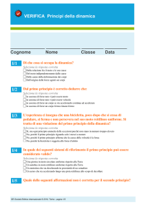 VERIFICA Principi della dinamica