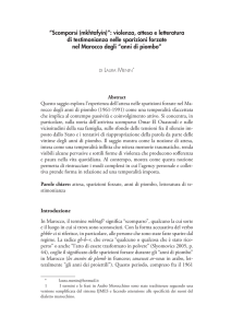 “Scomparsi (mkhtafyin)”: violenza, attesa e letteratura