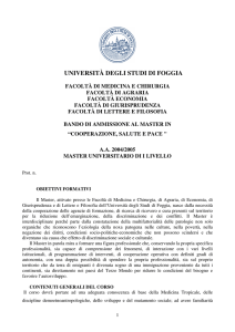 università degli studi di foggia