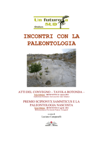 INCONTRI CON LA PALEONTOLOGIA