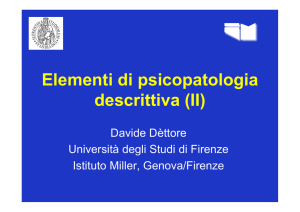 Lucidi psicopatologia 2 Archivo - Università degli Studi di Firenze