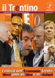 Festival dell`Economia Trento dieci anni di idee e di visioni