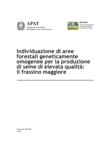 Individuazione di aree forestali geneticamente omogenee per la