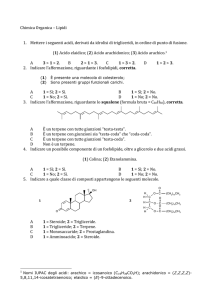 Chimica Organica – Lipidi - Progetto e