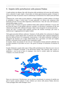 8.- Impatto delle perturbazioni sulla pianura Padana