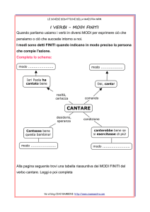 i verbi - modi finiti
