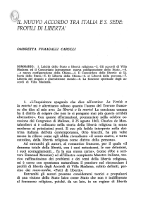 il nuovo accordo tra italia e s. sede: profili di liberta