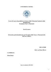 UNIVERSITA` DI PISA Corso di Laurea Specialistica in