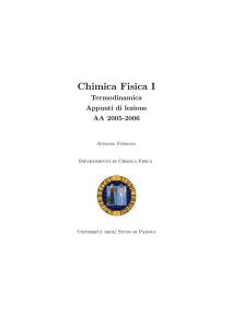 Chimica Fisica I - Dipartimento di Scienze Chimiche