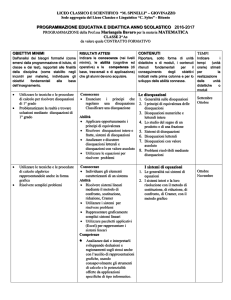 Matematica e Informatica - Liceo Classico "Carmine Sylos"