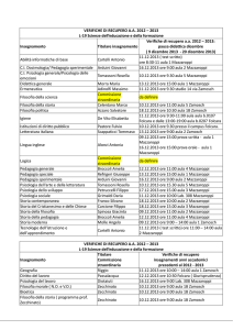 VERIFICHE DI RECUPERO A.A. 2012 – 2013 L