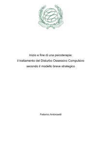 Inizio e fine di una psicoterapia: il trattamento del Disturbo