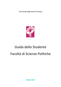 Guida dello Studente Facoltà di Scienze Politiche
