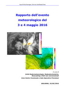 Relazione dell´evento meteo del 3 e 4 maggio 2016