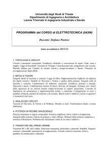 Elettrotecnica 043IN a.a. 2013/14 - Università degli Studi di Trieste