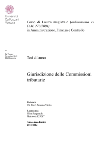 1. Giurisdizione delle Commissioni Tributarie