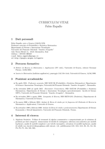 CV (Italian) - Gestione delle Pagine Web Personali