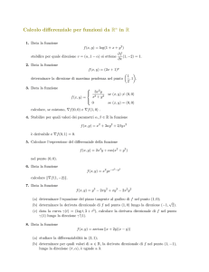 Calcolo differenziale per funzioni da Rn in R - Digilander