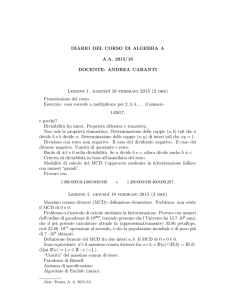 Diario - Università di Trento