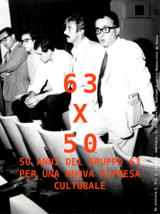 50 ANNI DEL GRUPPO 63 PER UNA NUOVA RIPRESA CULTURALE