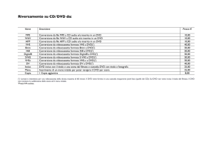 Riversamento su CD/DVD da