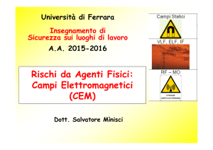 Microsoft PowerPoint - 6.1 Agenti Fisici CEM FEBBRAIO