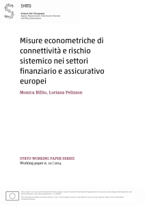 Misure econometriche di connettività e rischio sistemico nei
