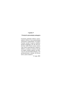 Capitolo 2° Princìpi di epistemologia pedagogica Il pensiero