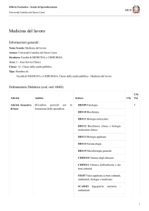 Medicina del lavoro - Università Cattolica del Sacro Cuore