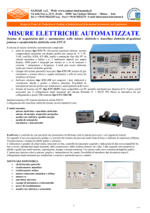 MISURE ELETTRICHE AUTOMATIZZATE