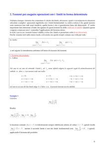 Il calcolo dei limiti - I teoremi