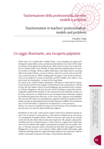 Trasformazione della professionalità docente