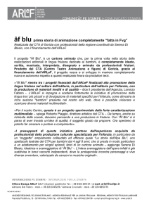 âf blu prima storia di animazione completamente “fatta in Fvg”