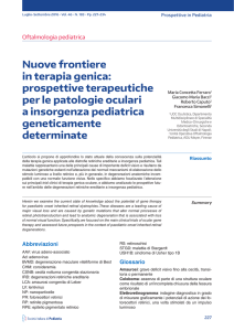 Nuove frontiere in terapia genica: prospettive terapeutiche per le