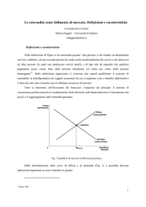 Le esternalità come fallimento di mercato