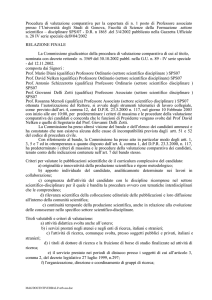 Procedura di valutazione comparativa per la copertura di n. 1 posto