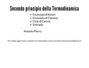 2° principio della Termodinamica