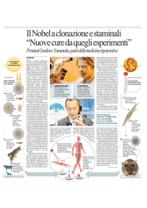 Il Nobel a clonazione e staminali “Nuove cure da quegli esperimenti”