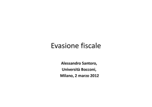 Evasione fiscale - Università Bocconi