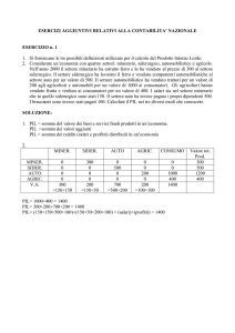 ESERCIZI AGGIUNTIVI RELATIVI ALLA CONTABILITA