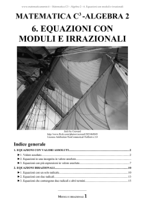 6. equazioni con moduli e irrazionali